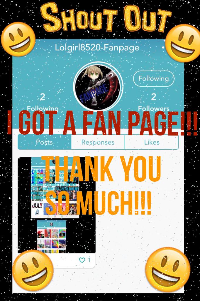 I got a fan page!!!😄