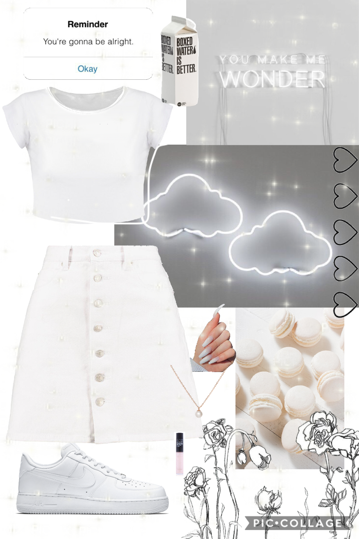 white 🤍

#white #aesthetic #silver #gray #clothes #style #outfit #macaron #nike #stars #sparkle #glitter #flower #heart #skirt #water #collage #piccollage #nails #acrylicnails #clouds #trendy #likes #quotes #fashion