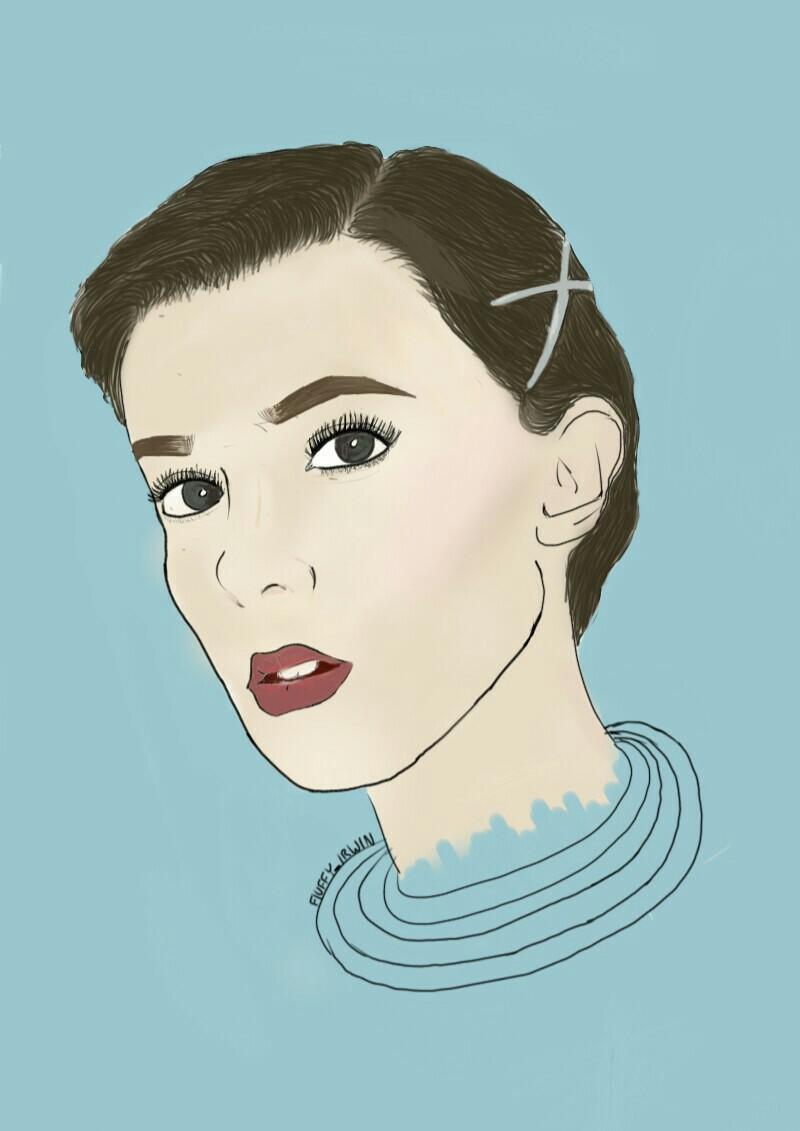 I did an outline of Millie Brown for the #lizlinescontest  it's not that great but I did my best💗😊