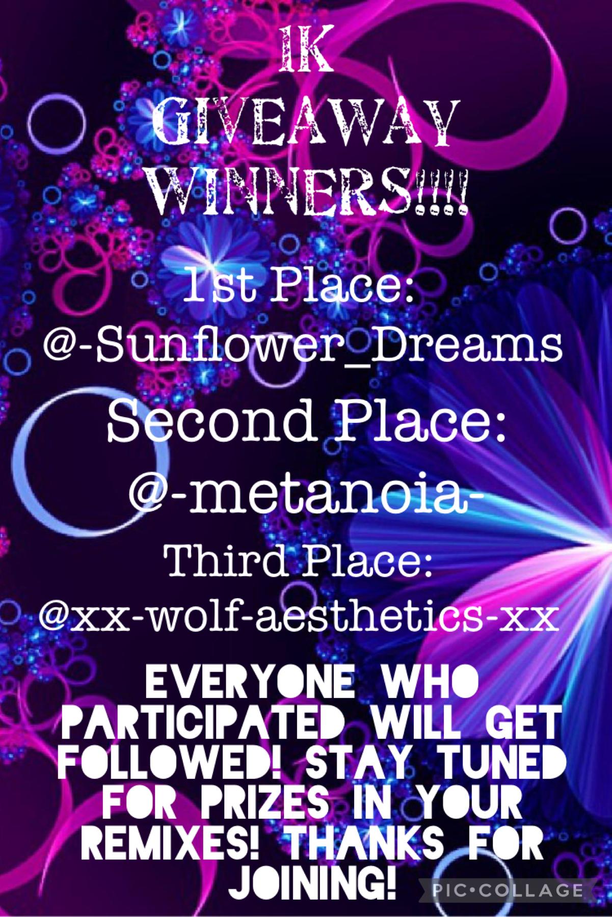 🥳TAP🥳
Congratulations to everyone that won! Your prizes will be posted here or in your remixes so be watching! Thanks for everyone that joined and I will follow you all on both accounts! Make sure to join my collage contest for more great prizes! xoxo -La