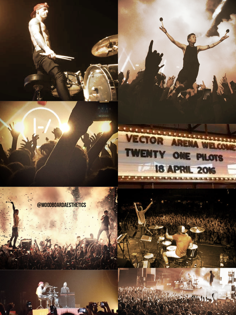 Hi everyone I know I've been away for a while BUT I PROMISE IM ALIVE. here's a lil mood board in honour of the twenty one pilots concert I went to - it was inCREDIBLE wowow