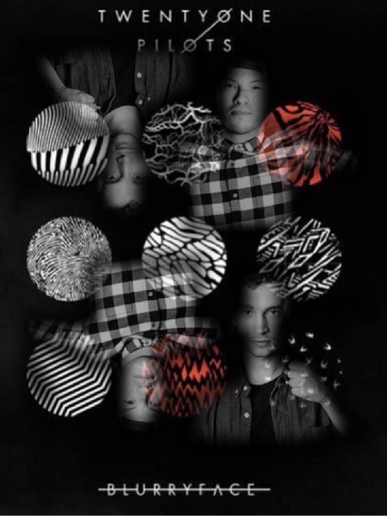 Twenty One Pilots - Blurryface. Are the pics on the album cover too much? 🤔 I tried and failed miserably to make a collage with the pic and album cover 😅😖