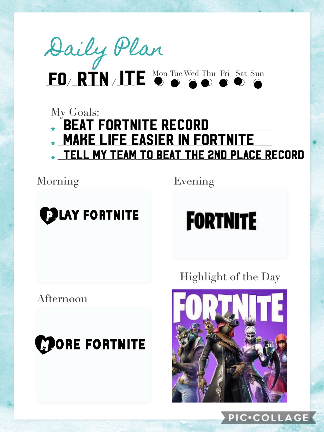 Be lazy 😴🐐play fortnite,
You get the idea 💡😂 