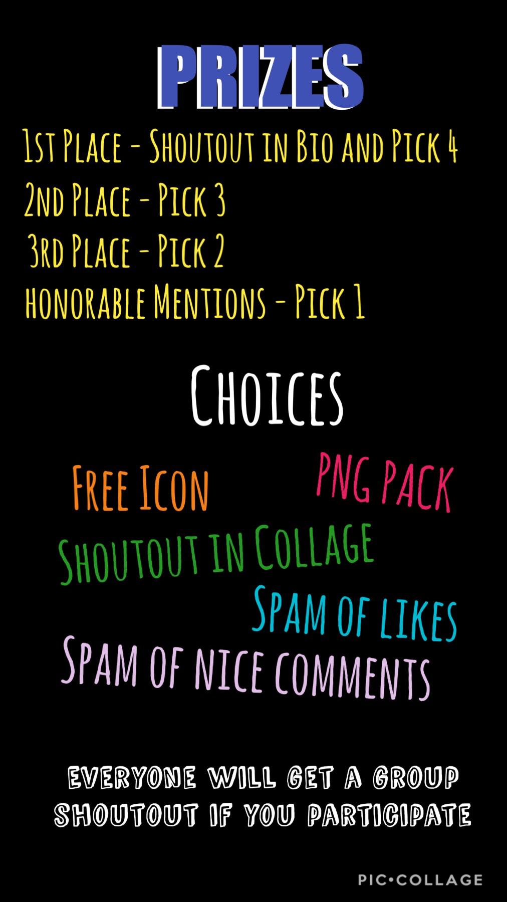 Prizes for Icon Contest 