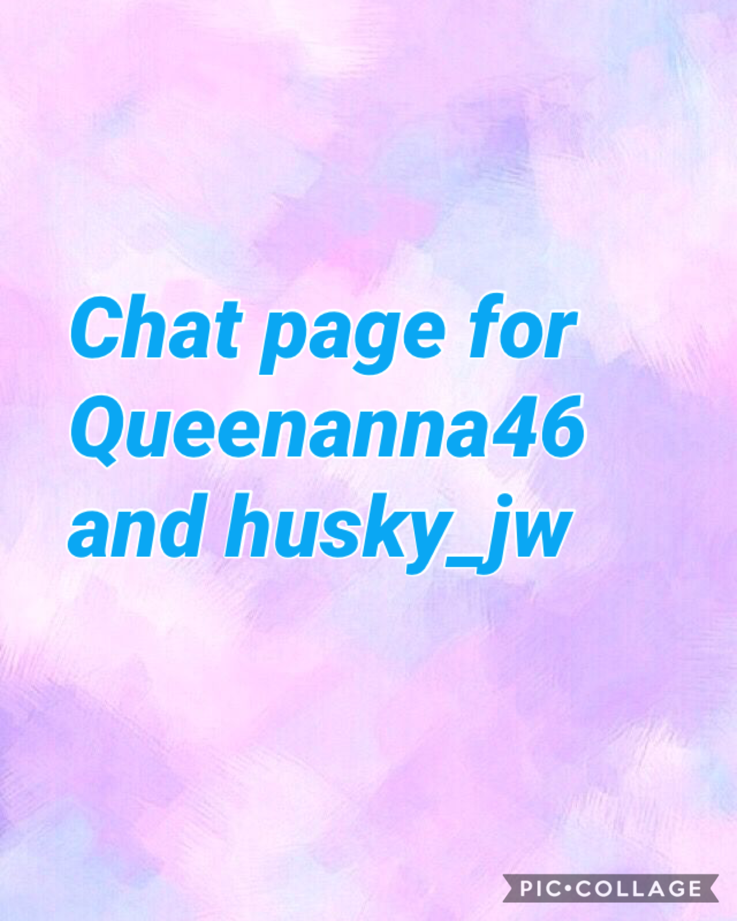 Chats page with husky_jw
