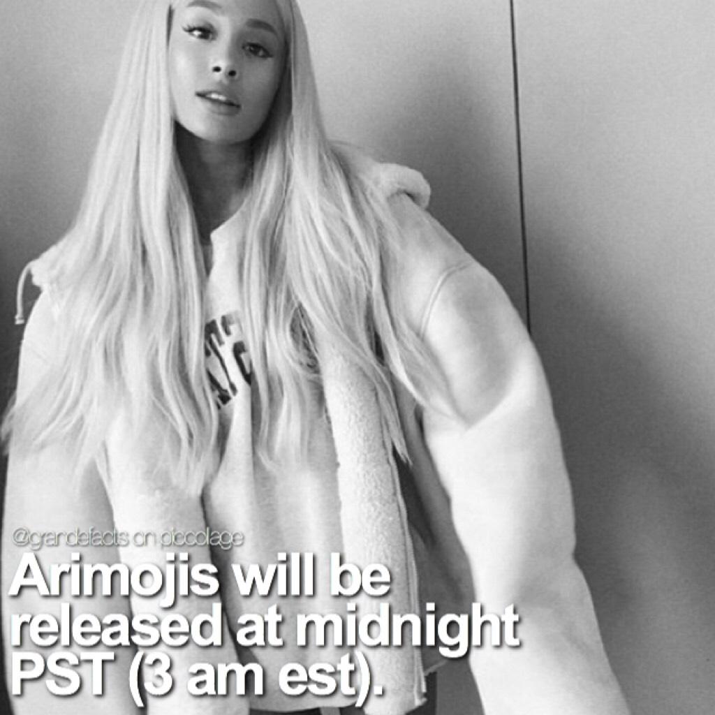 is anyone else staying up until midnight just for Arimojis??🙋🏼🙋🏼 I cannot wait omgg
qotd: are you going to get Arimojis?   aotd: yes obviously, I’m so excited for them!😭