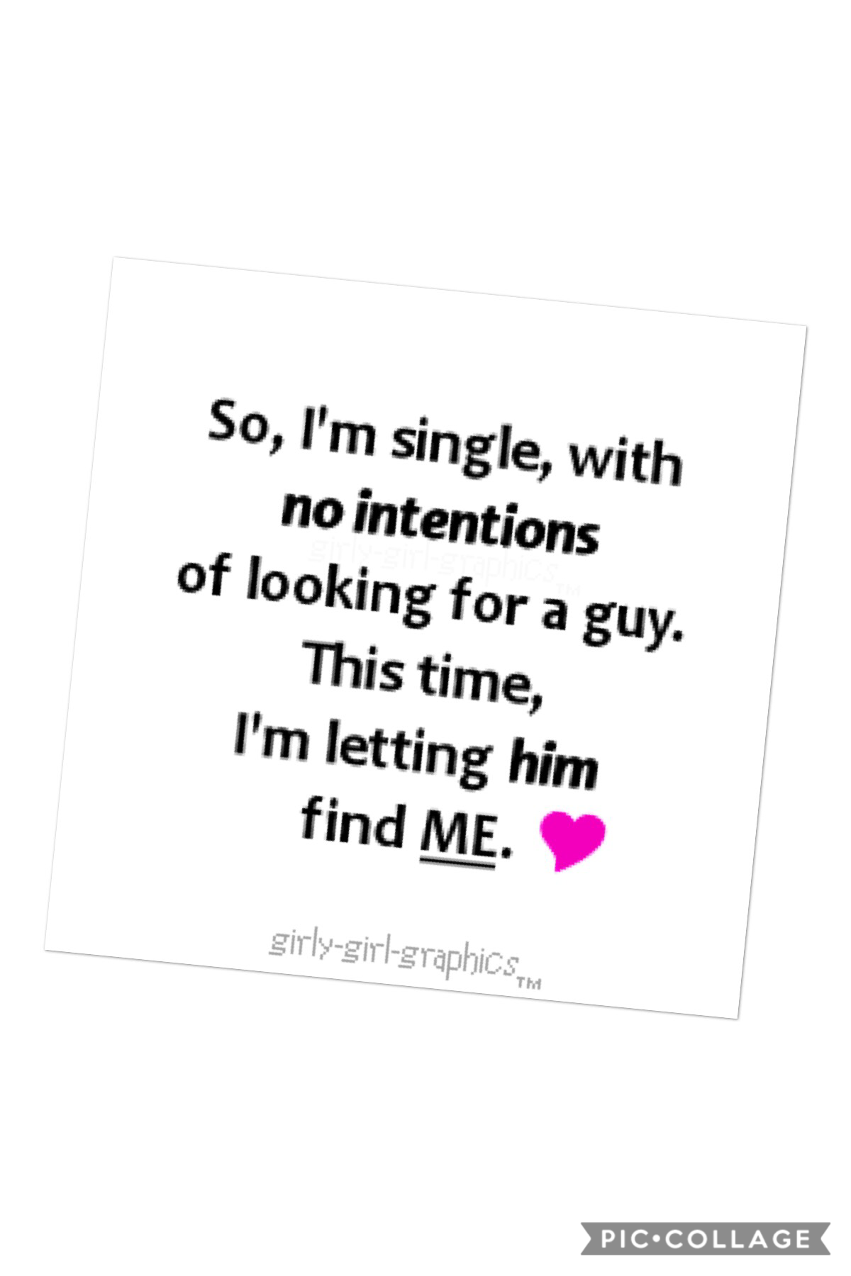 This is me I don’t want to be single but I have to