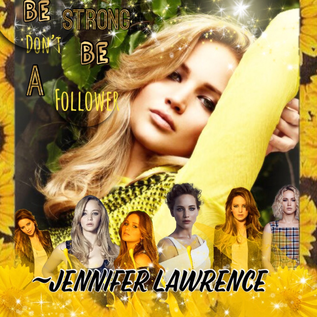 Tap❤️

The girl on fire!!! Jennifer Lawrence

“Be strong Don’t be a follower”~Jennifer Lawrence 