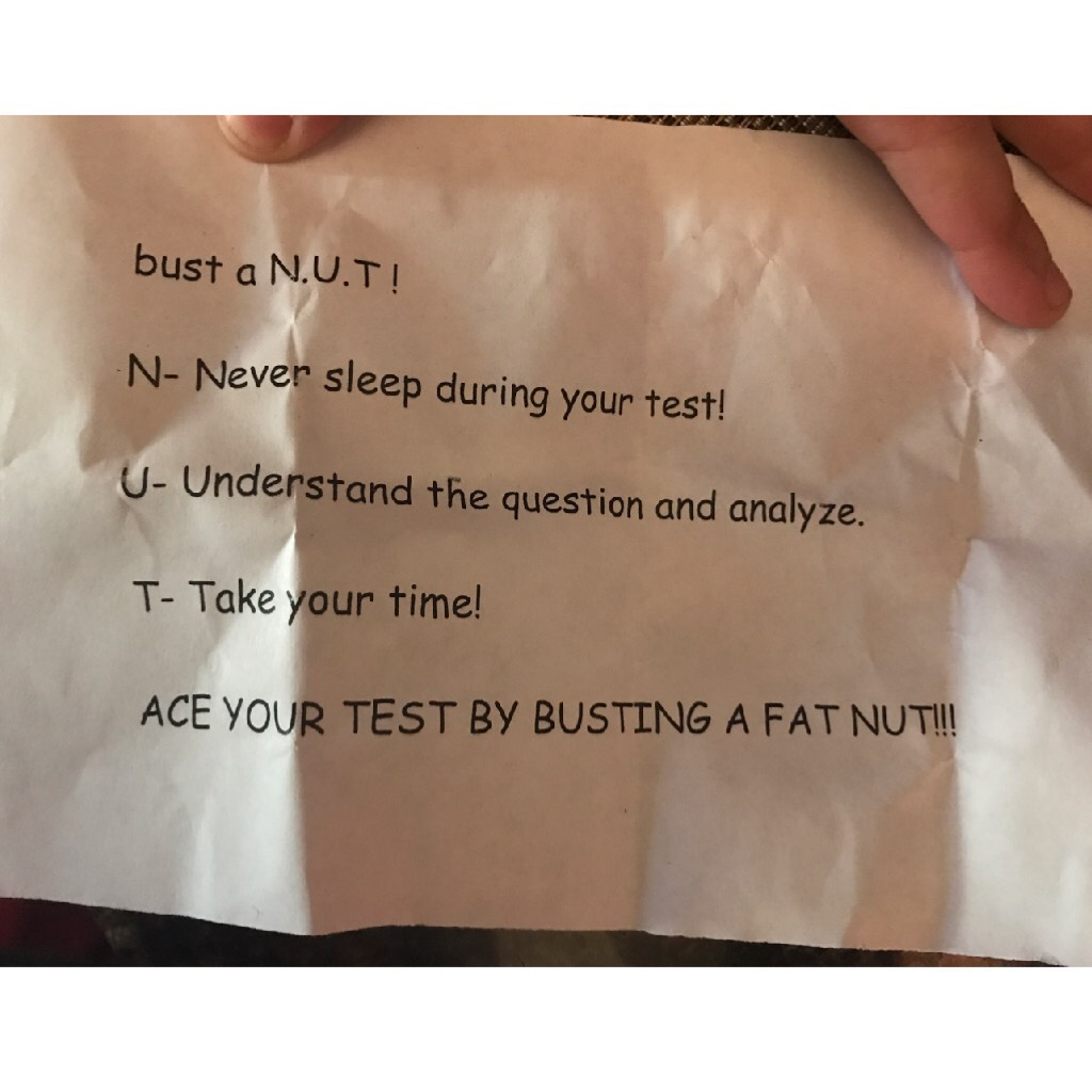 My friend handed this out today in spirit of state testing and may i just say: 👌🏽