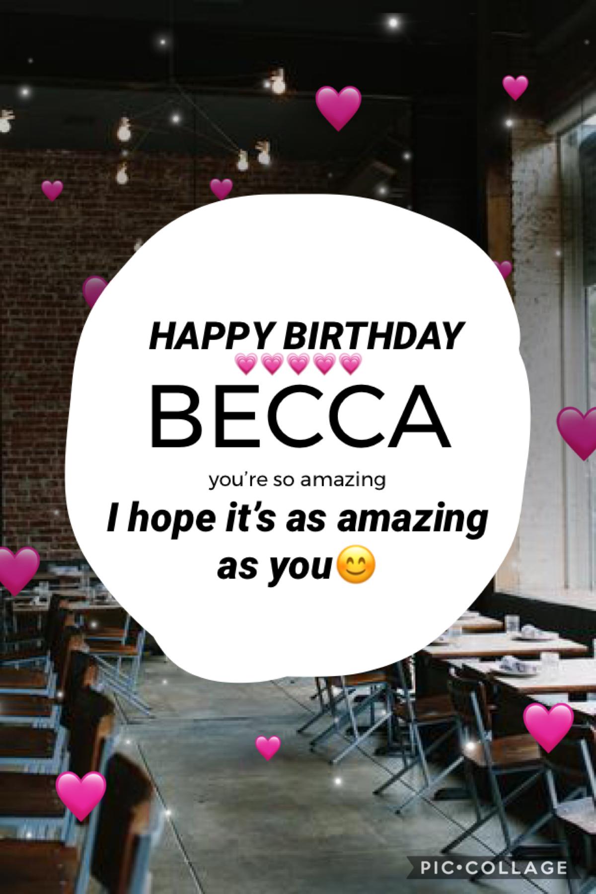 HAPPY BIRTHDAY🥳🥳
For anyone wondering why I deleted the other bday message it’s cuz this one is cooler 😂
Everyone go wish Becca a happy birthday right now💗💗💗