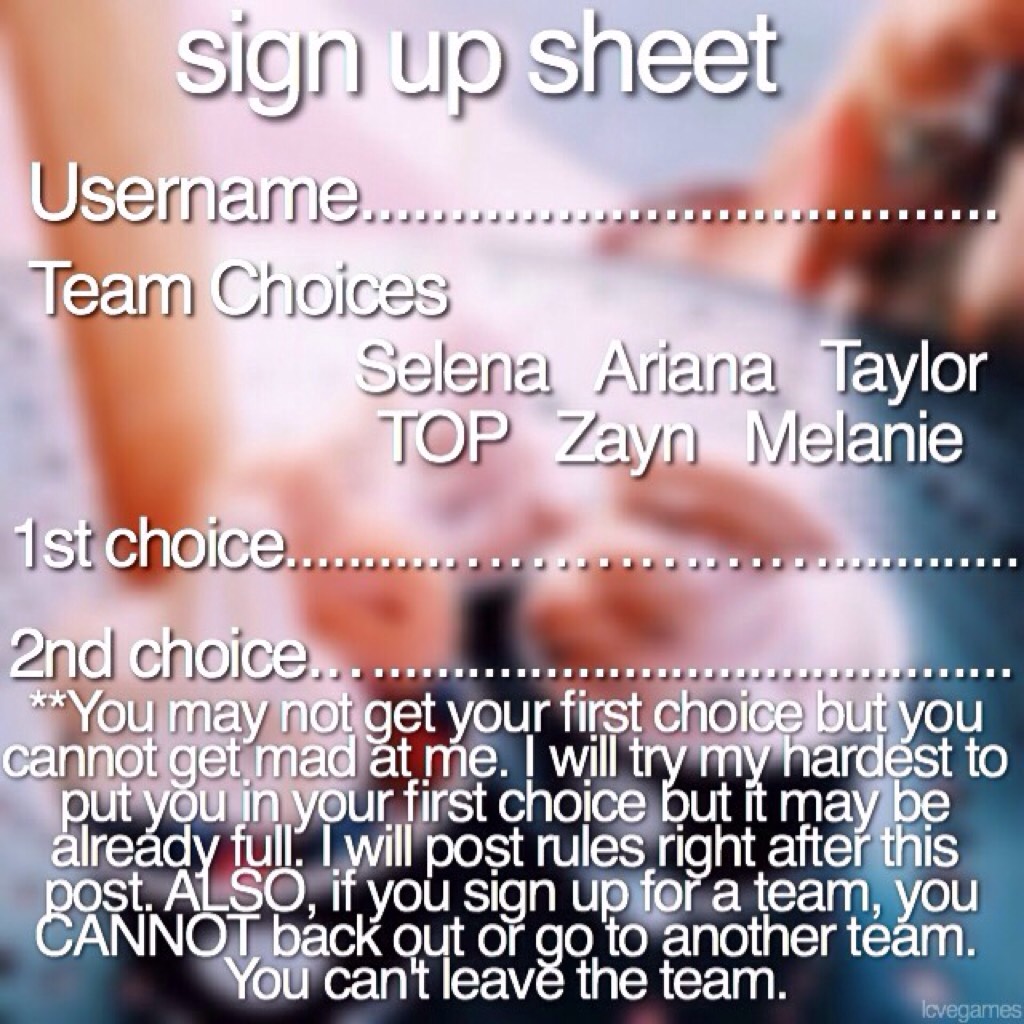 tap
i know i said that i would post in a few days but i just want this to be up so people could start signing up! 