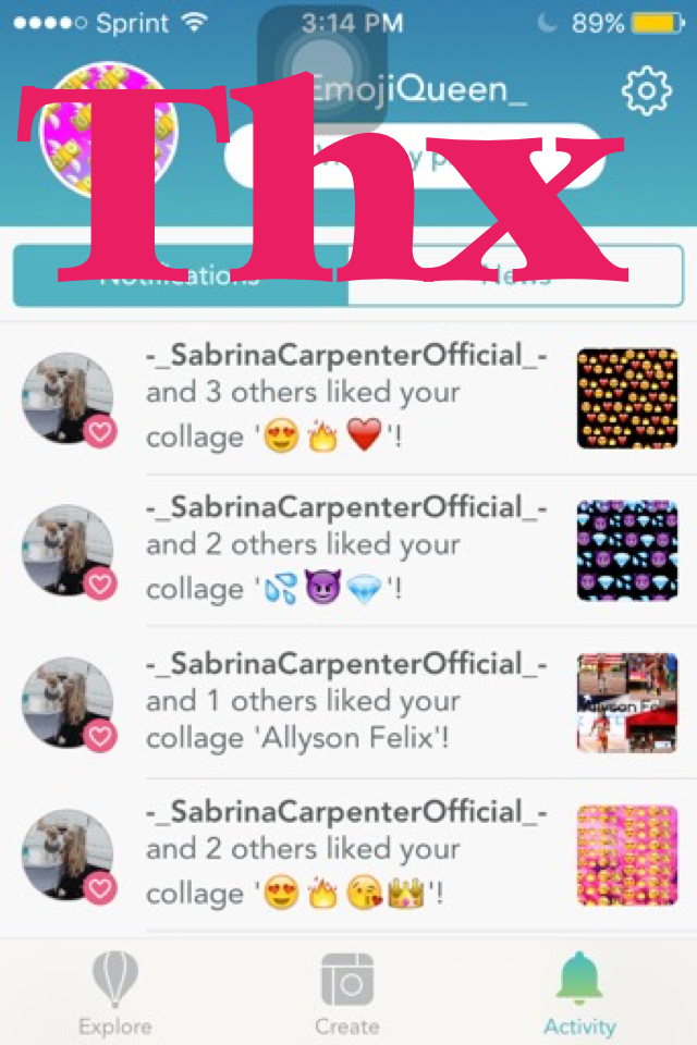 Thx Sabrina Carpenter (yep it's really her)