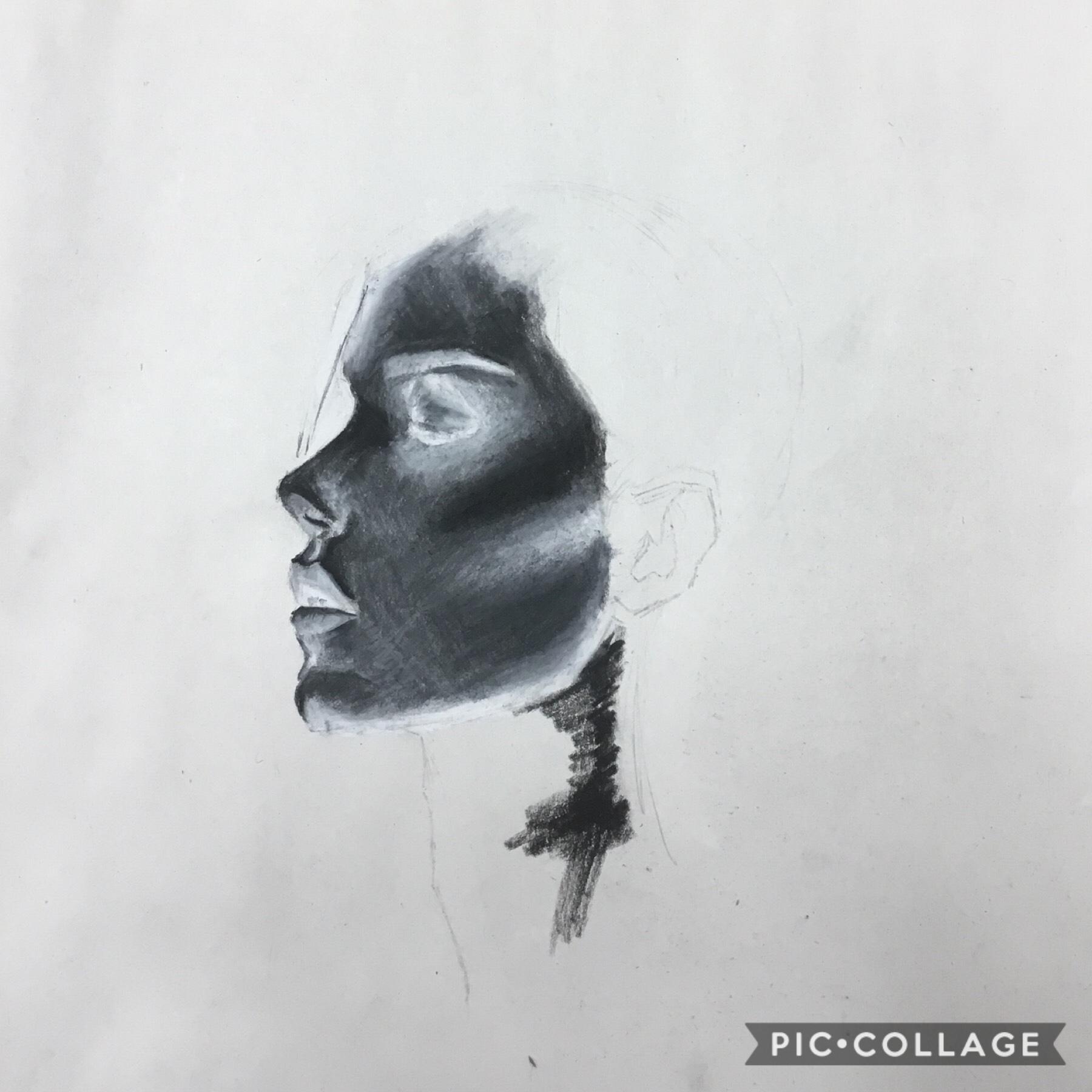 idk if I posted this already but inverted photos are awesome. did this over the summer btw. currently working on a big charcoal piece 🤧