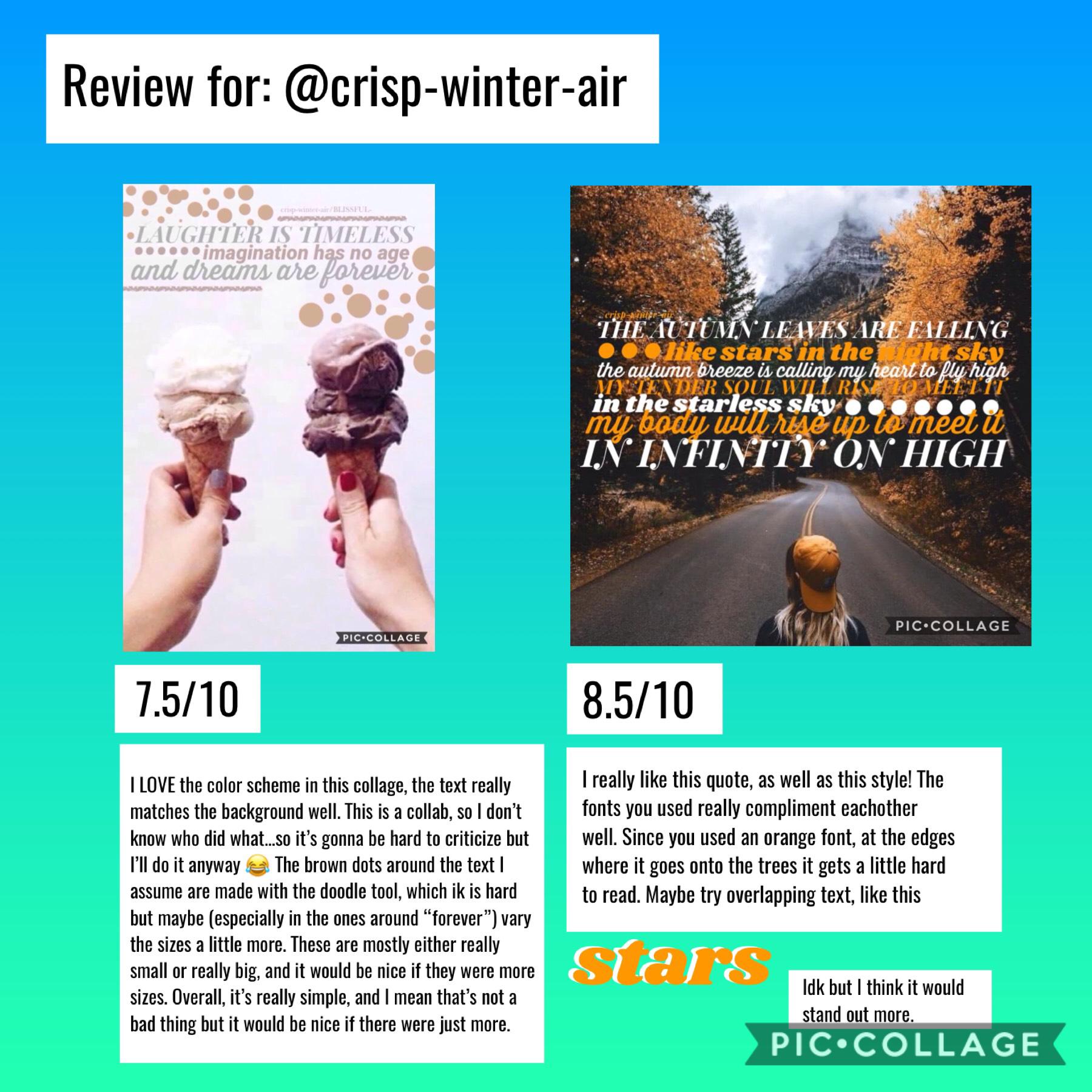 Account review for @crisp-winter-air 💕