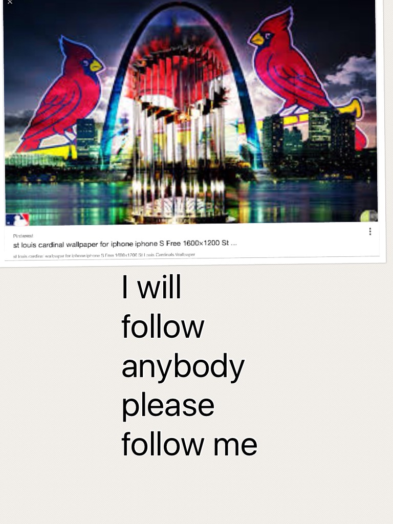 I will follow anybody please follow me
