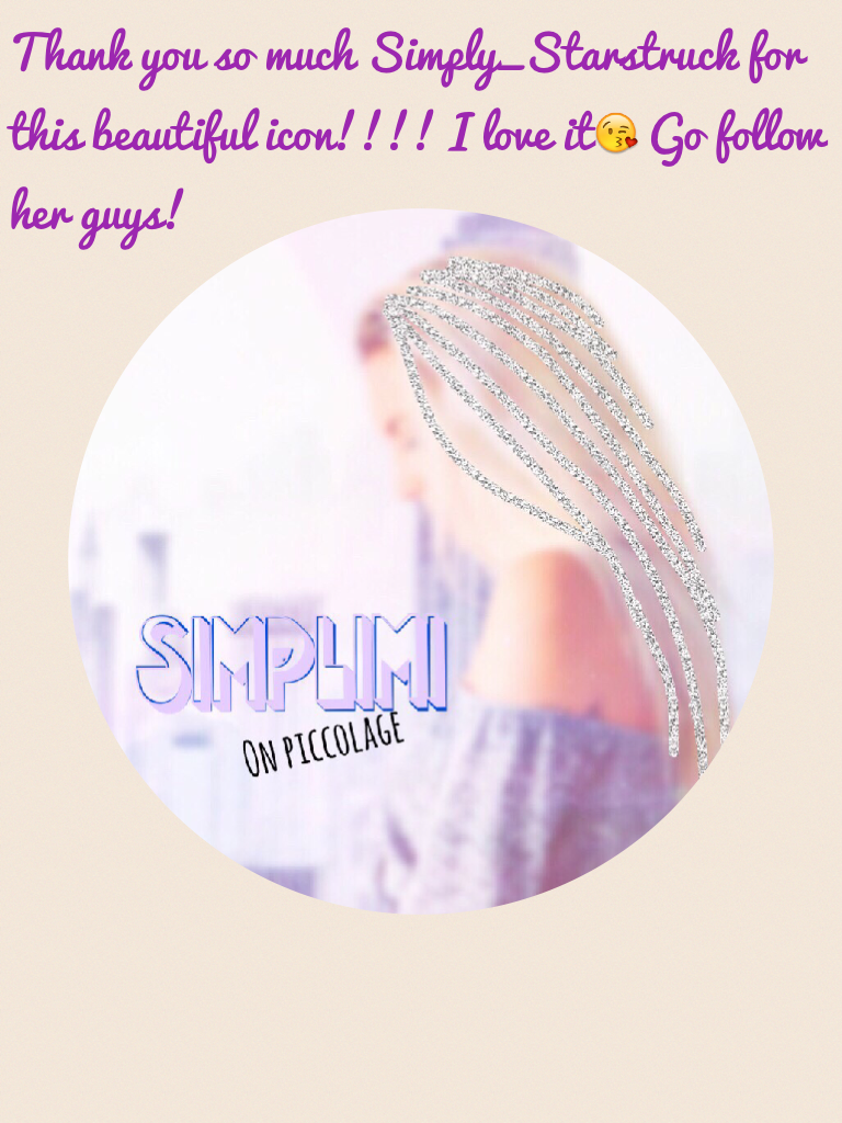 Thank you so much Simply_Starstruck for this beautiful icon!!!! I love it😘 Go follow her guys!