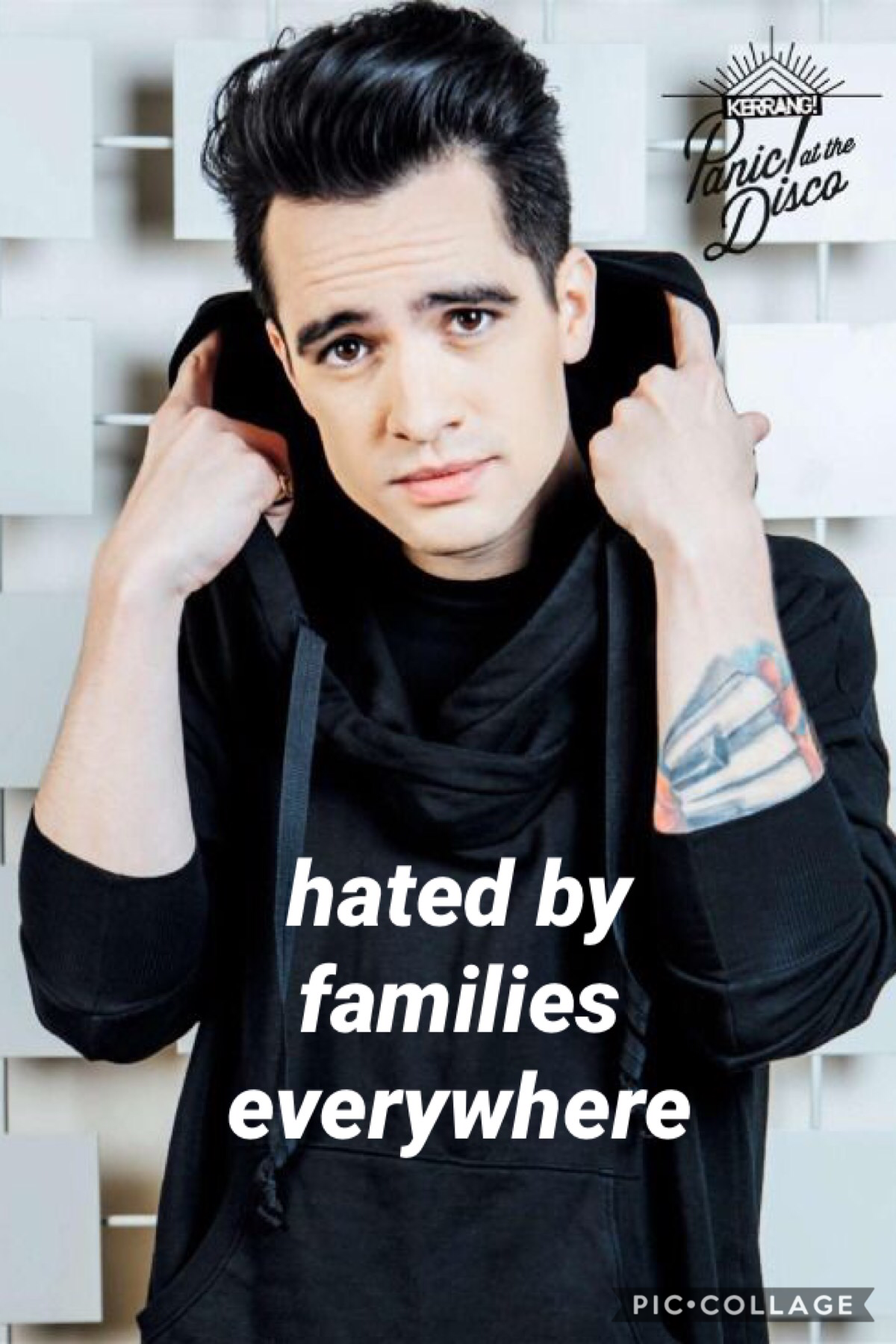 TAP
when you watch brendon urie clips
“i need a shirt that says hated by families everywhere- i get so many comments that say ‘my family hates you but i love you’”