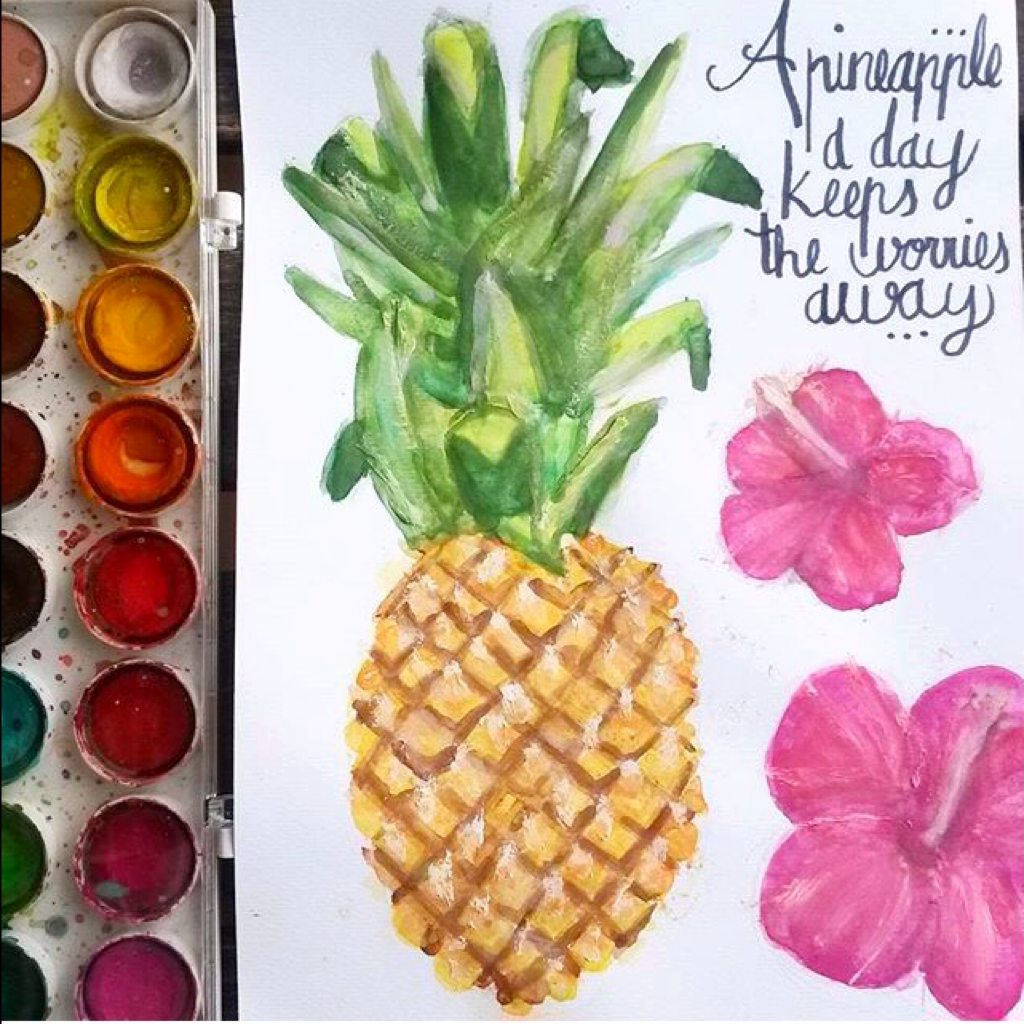 Just finished this drawing 🍍 should I post more of my drawings?💕