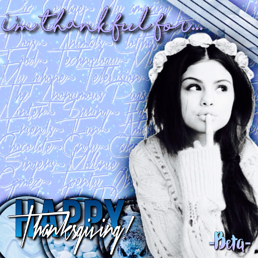 Happy Thanksgiving!🍗 I put everything I'm thankful for as the background btw. Who's excited for Black Friday?🙋