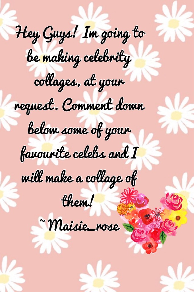 Comment some celebs! X