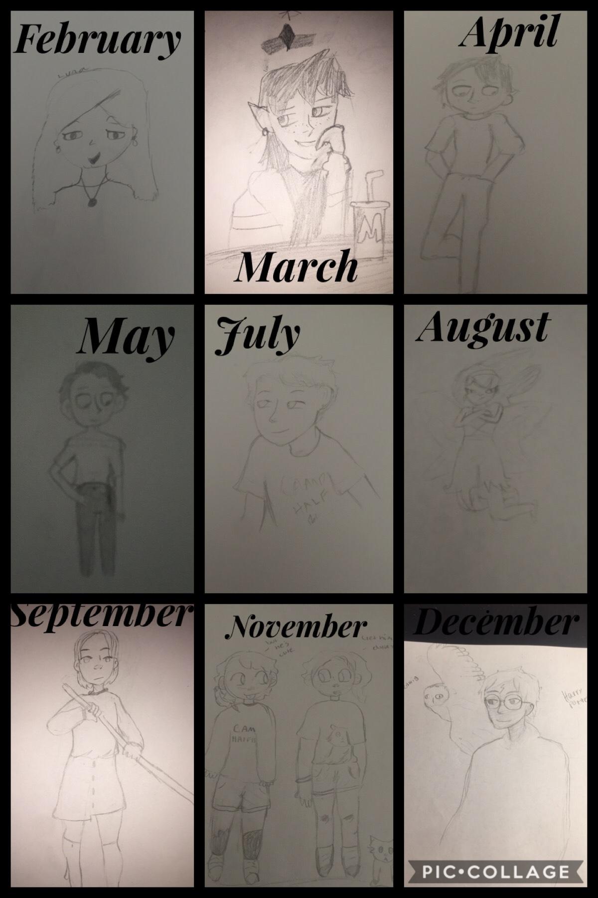 I’m so glad I got better😂 i need to learn to draw bodies better but I think I got faces down. If this much improvement has happened in one year imagine next year!