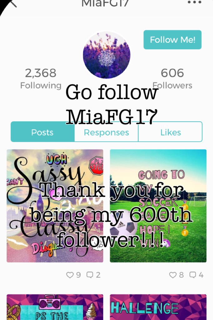 Thank you for being my 600th follower!!!