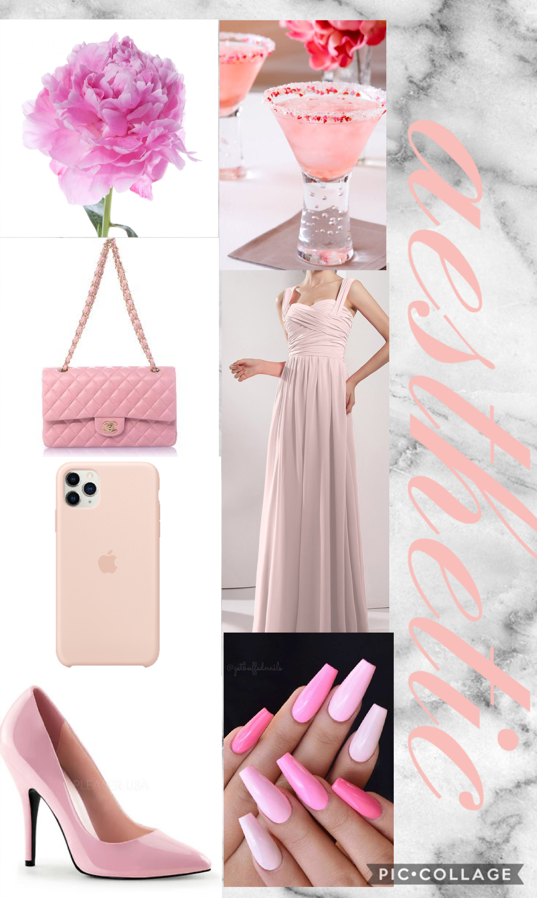 Tap 
 hey guys I literally just made a me Collage this is so my aesthetic I love pink and fashion