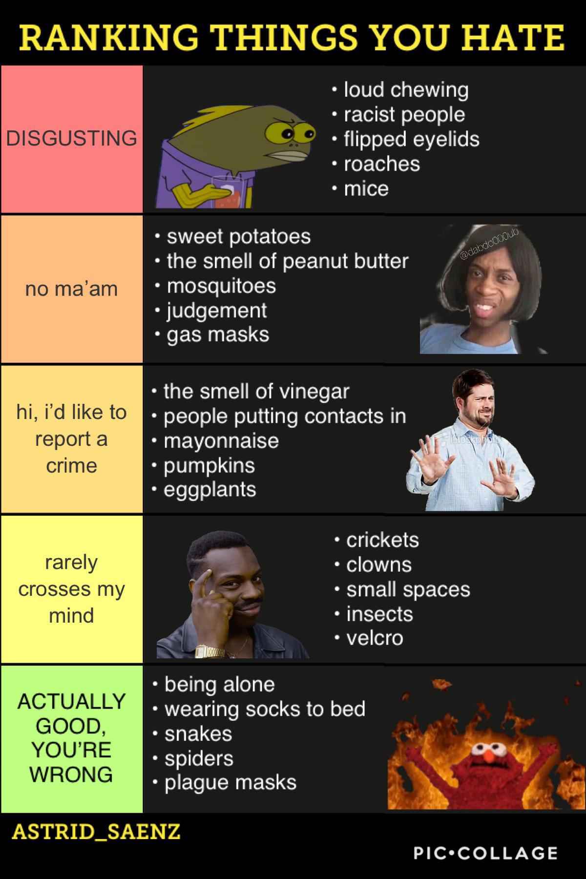 so i asked you all at @GrowingUp to mention some things you didn’t like and here’s my masterpiece (couldn’t let the tier trend slide) 😂 i probably laughed way too much while making this but all i gotta say is, if you’re into mayonnaise: JAIL!