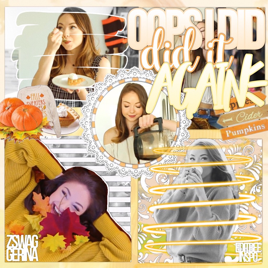 another simple edit!! going fall themed this time! 😻🍁 I hope you like this tho :) qotd: fave thing about fall? 🍂🍯 aotd: sweaters and hot choc and pumpkins and ALL ahah 😂

also, mini giveaway results in remixes!!!
