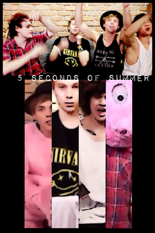 5 Seconds of Summer

Believe it or not this took a while to make... I had to put filters on photos and add effects in a different app before I could actually make it into a collage and turn that collage into this. 🐷👸🏼💁🏽🐰