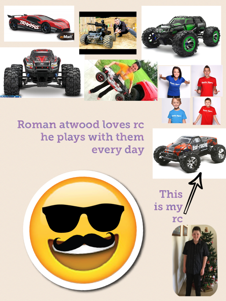Roman atwood loves rc he plays with them every day 