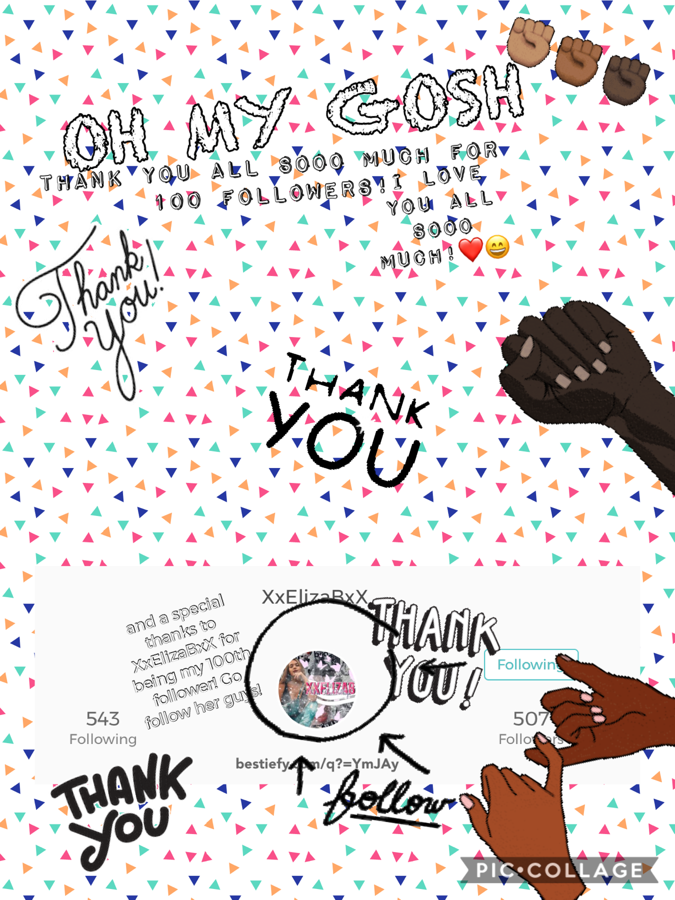 100 FOLLOWERS! Thank you all sooo much!❤️😄 #BLACKLIVESMATTER #LGBTS+
