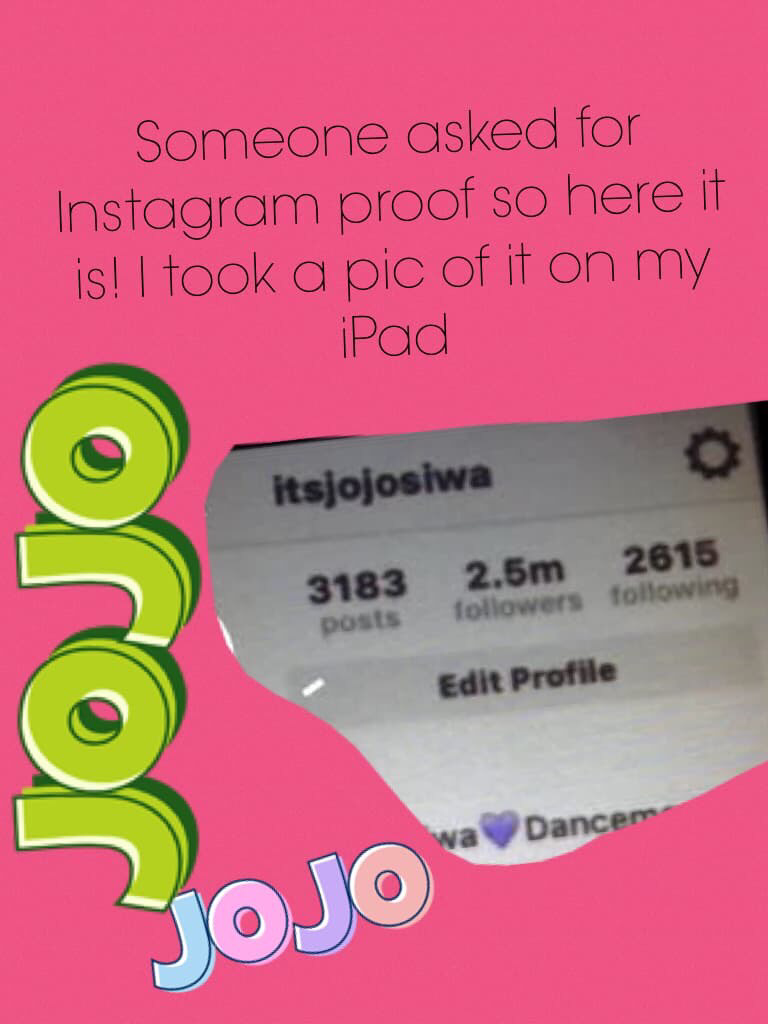 Instagram proof!