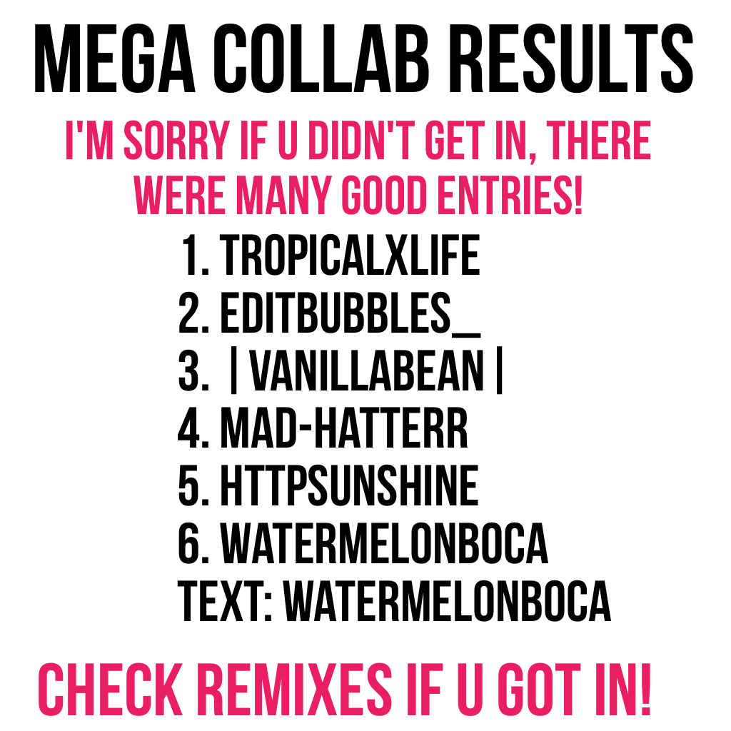 mega collab results!😱💘🌴👑