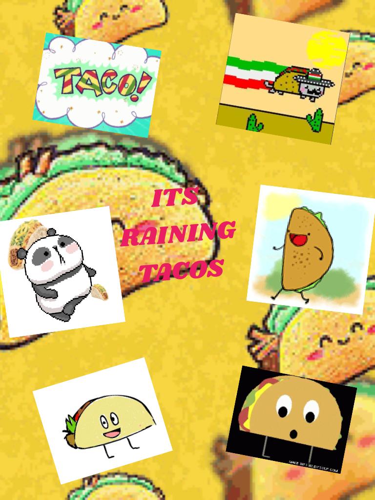 Another ITS RAINING TACOS collage