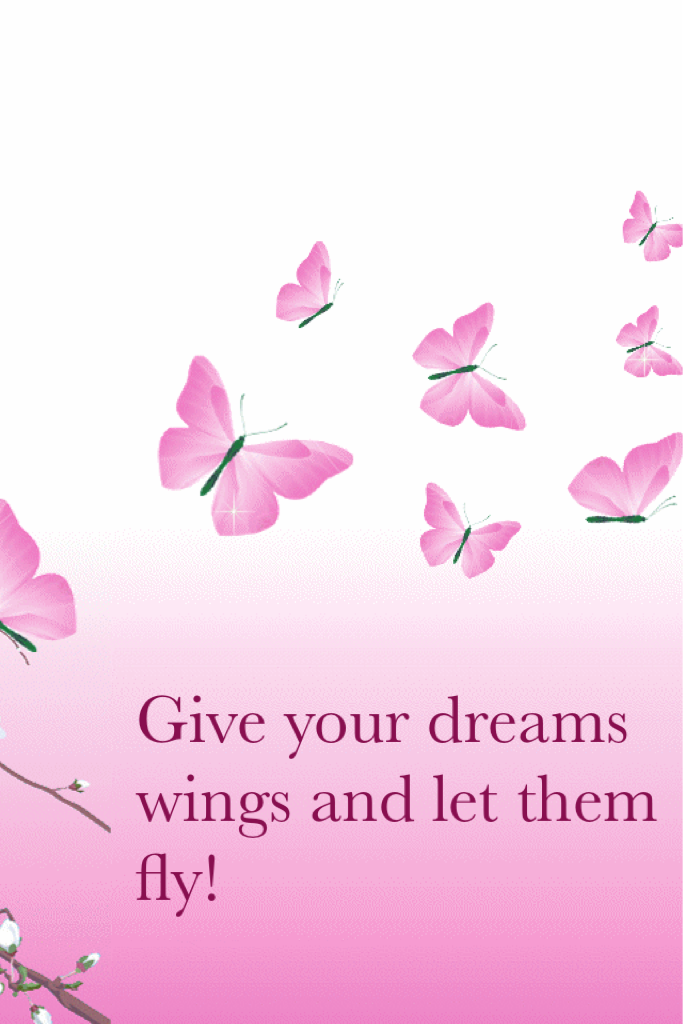 Give your dreams wings and let them fly!