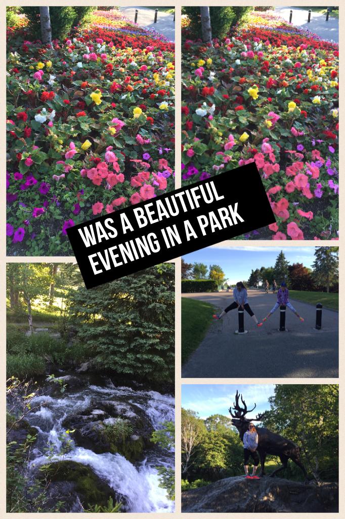 Was a beautiful evening in a park! 