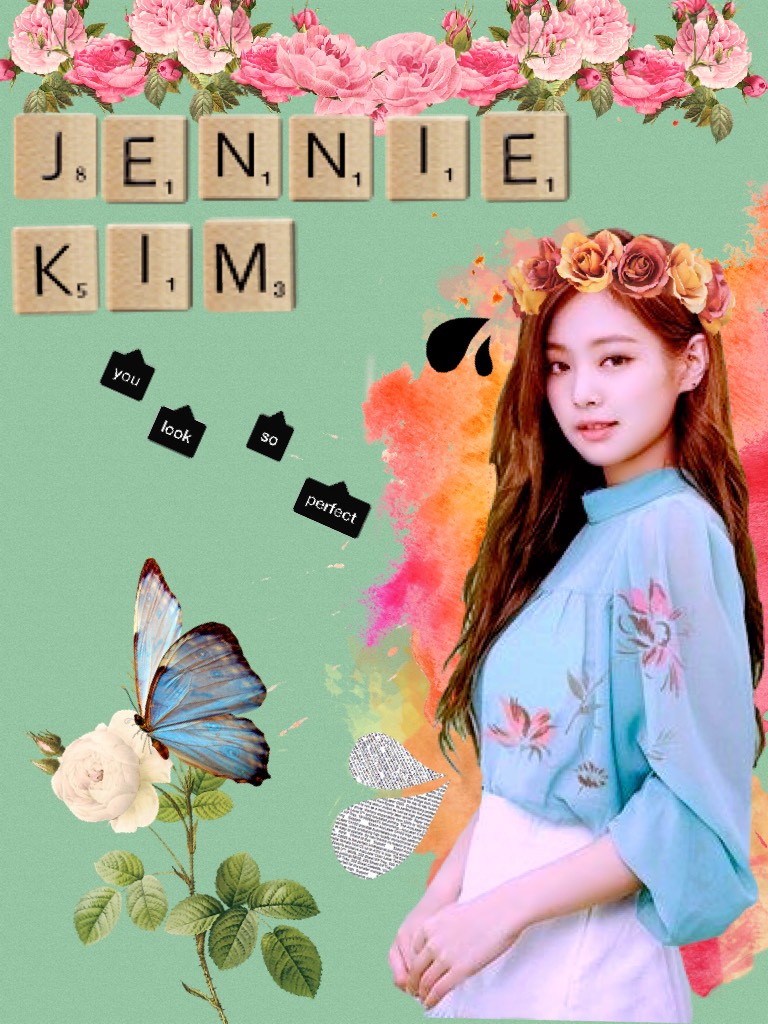 Ok so this is not my first PicCollage but it's my first post. Anyways, this is Jennie Kim from Blackpink