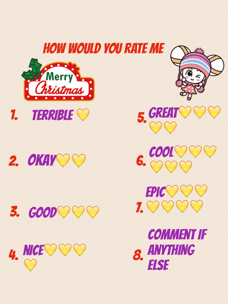 comment when you rate me