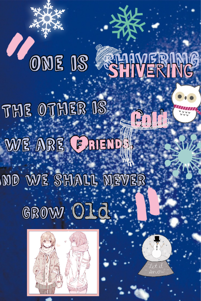 Wanted to do something festive so I had a quote like this quote stuck in my head so I came up with this 😋 merry Christmas and have a happy new year ❄️⛄️❄️⛄️