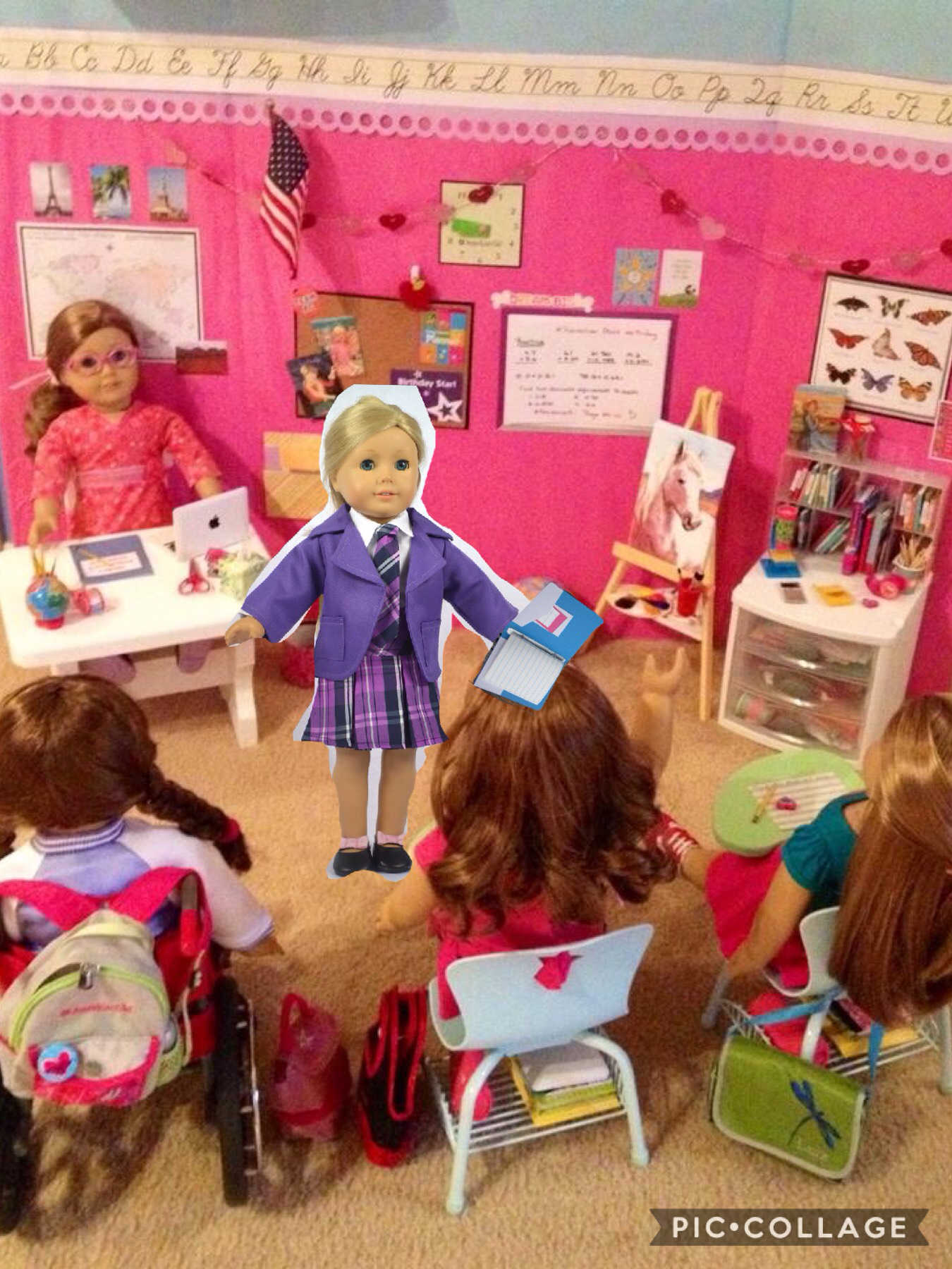 My interpretation of a American girl classroom.