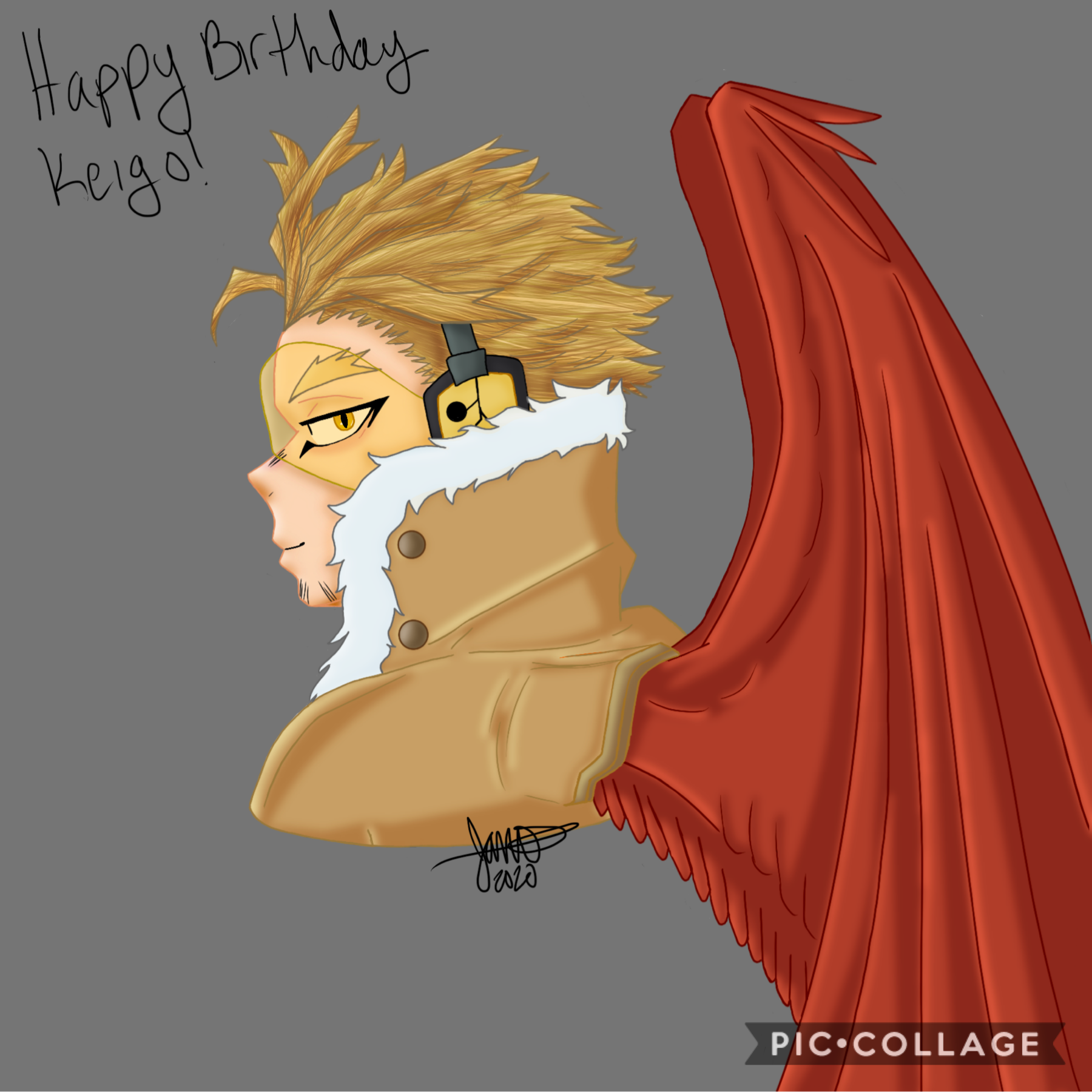 today was Hawks’ birthday so i drew him 