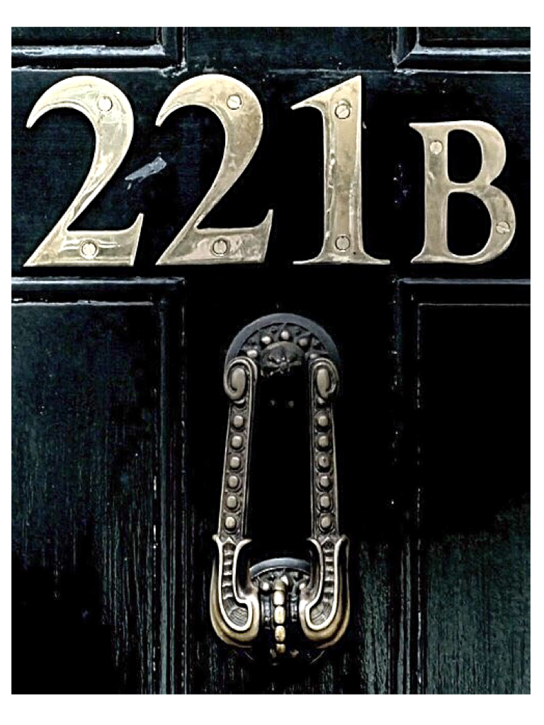 "The name is Sherlock Holmes and the address is 221B Baker Street."