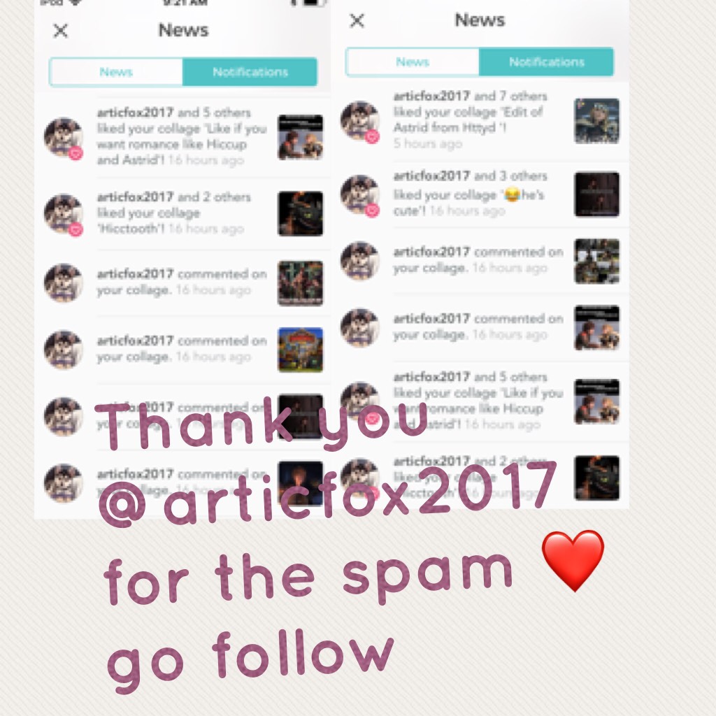 Thank you @articfox2017 for the spam ❤️ go follow