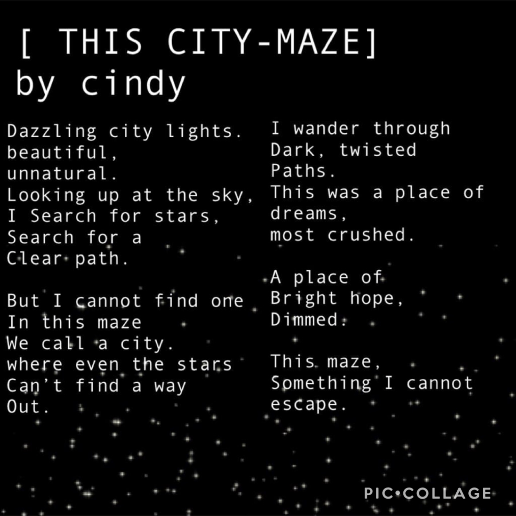 My entry to GemQuote’s writing competition! This seems dark but after much thought, it is genuinely what I think of a city, looking past all its glory. What Do you all think?? Please tell me in the comments! :D