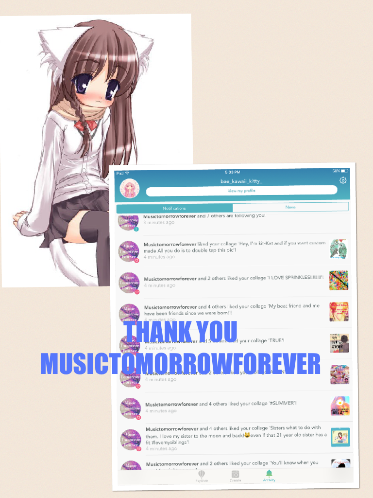 THANK YOU MUSICTOMORROWFOREVER YOUR THE BEST!!!  AND I MEAN IT