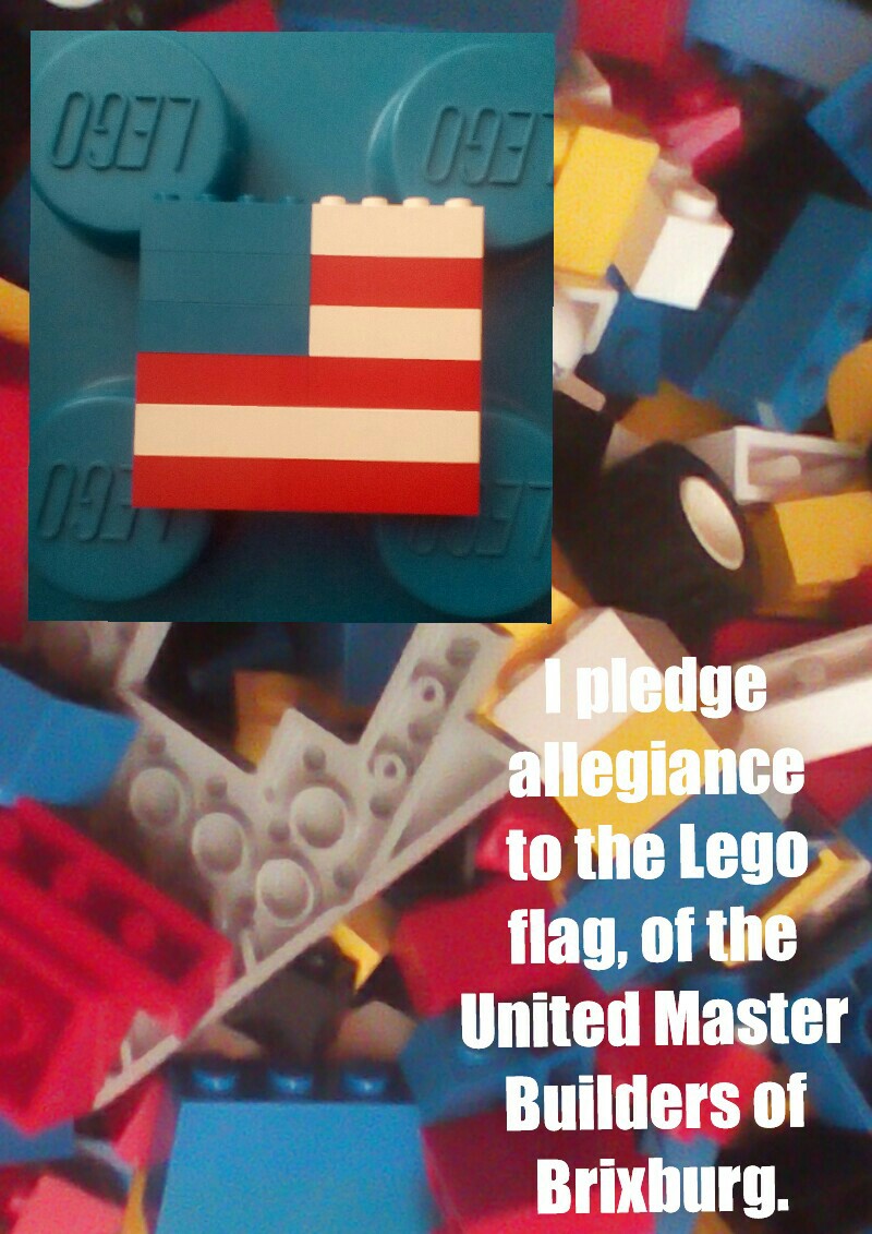 I made a U.S. flag out of Legos!!