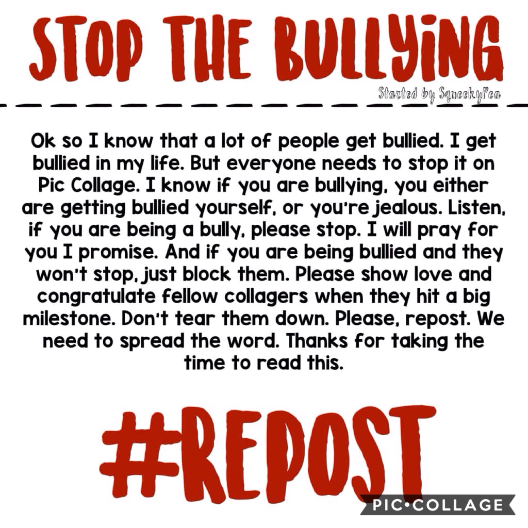 -good on you squeekypea!-
Go check her account she's an awesome collager too! But plzz repost this this is really important and we need to stop this! Comment ❤️ if you reposted it!