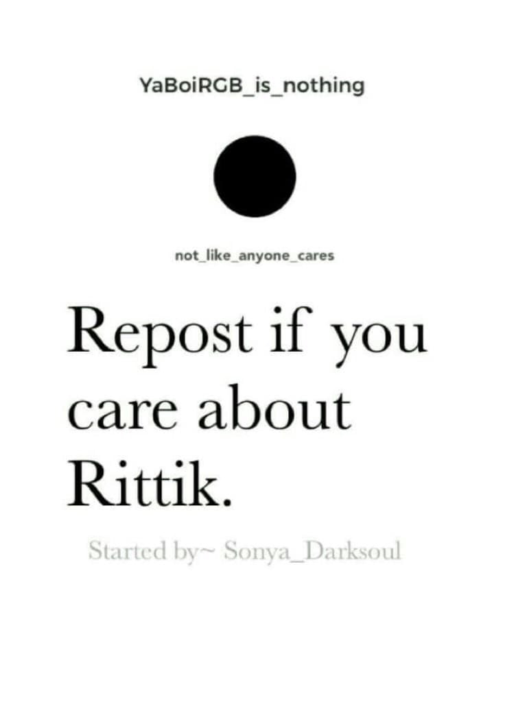 I really do care, Rittik. I always wish for you to be happy❤️❤️