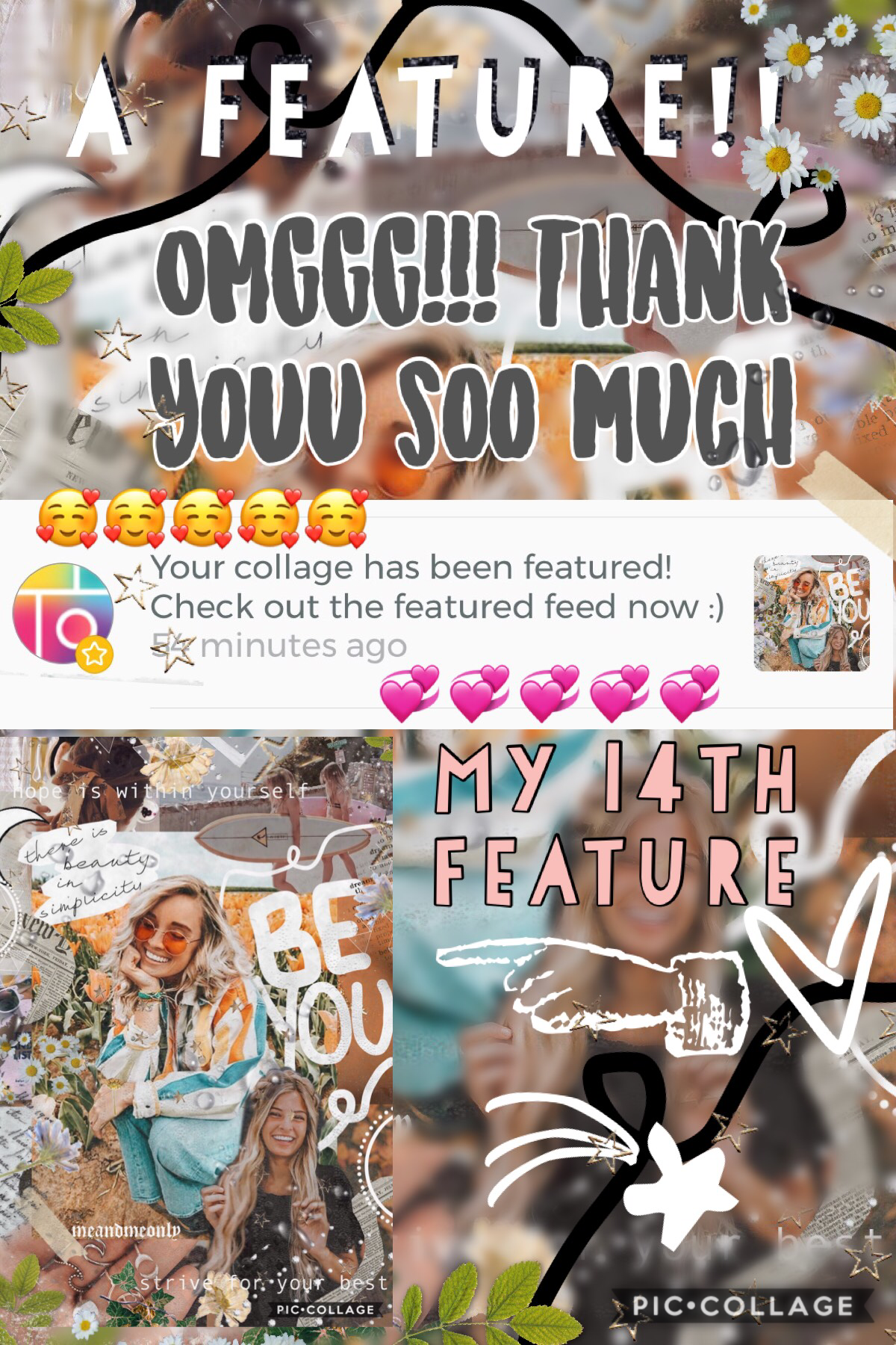 OMGG!!! thank youu soo much @piccollage for my 14th feature!! 💞 love you all soo much ❤️ and I’ll be posting a new edit tomorrow 🌿✨ goodnight xoxo
and Alissa I’ll miss you soo much😭🌸💘